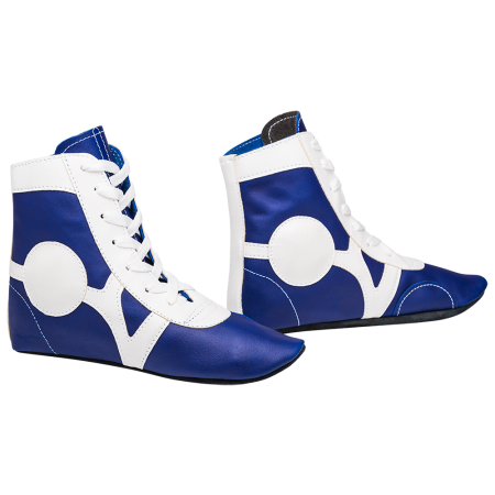 Купить Обувь для самбо SM-0102, кожа, синий Rusco в Белинском 